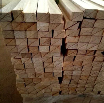 8%-12% Moisture Content Paulownia Triangle Chamfer Wood Strips for Construction Needs