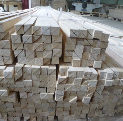 8%-12% Moisture Content Paulownia Triangle Chamfer Wood Strips for Construction Needs