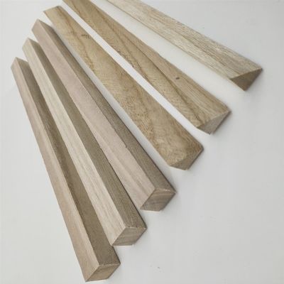 11mm x 11mm Wood Chamfer Paulownia Triangle Wood Strips with Moisture Content 8%-12%