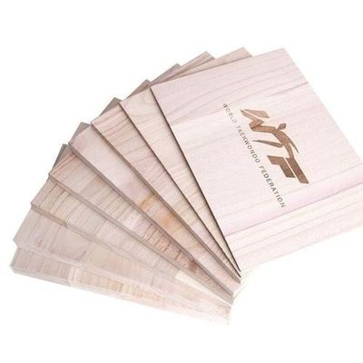 Customized Logo 225X300MM Paulownia Breaking Boards For Karate Taekwondo