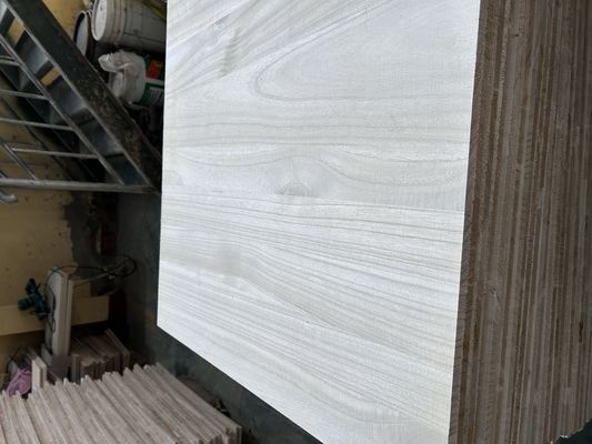 Custom Size Wood Tabletop with Bleached Paulownia Panel and 2440x1220 or 1200x600 Size