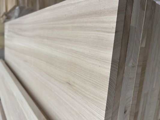 Custom Size Wood Tabletop with Bleached Paulownia Panel and 2440x1220 or 1200x600 Size