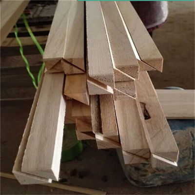 Customized Size Paulownia Wood Strips for Decoration 18mm x 18mm Length 2500mm