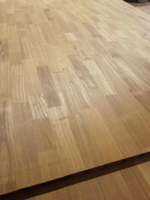 Eco Friendly Glue Used Grade Carbonized Yellow Rubber Finger Joint Hardwood Board