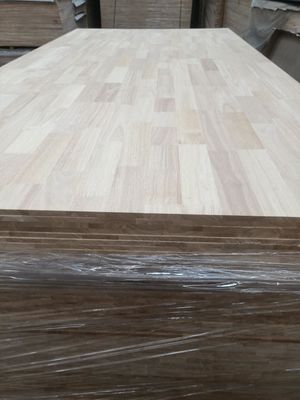 Eco Friendly Glue Used Grade Carbonized Yellow Rubber Finger Joint Hardwood Board