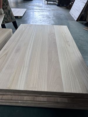 Natural Paulownia Solid Wood Board Grade AB or ABC with Natural Wood Finish Bleached