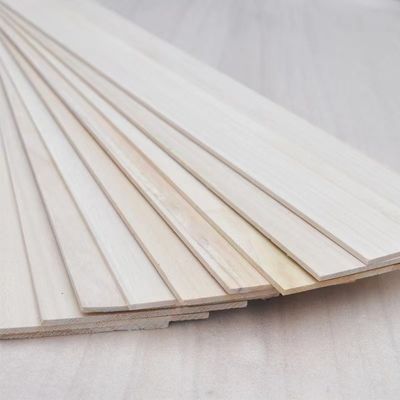 Solid Wood Strip 2mm Paulownia Wood Panel with Moisture Content 8%-12% and Payment T/T